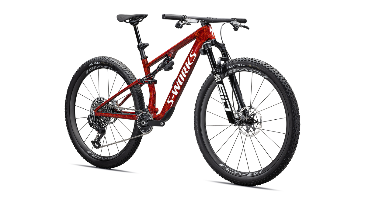 Gloss Fiery Red Dry Impasto / Metallic White Silver