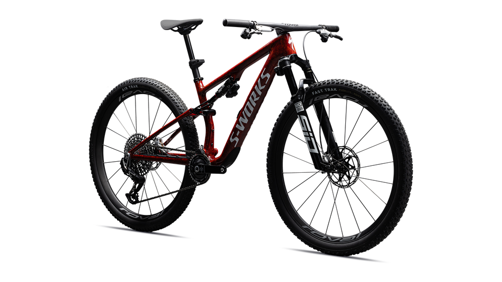 Gloss Fiery Red Dry Impasto / Metallic White Silver